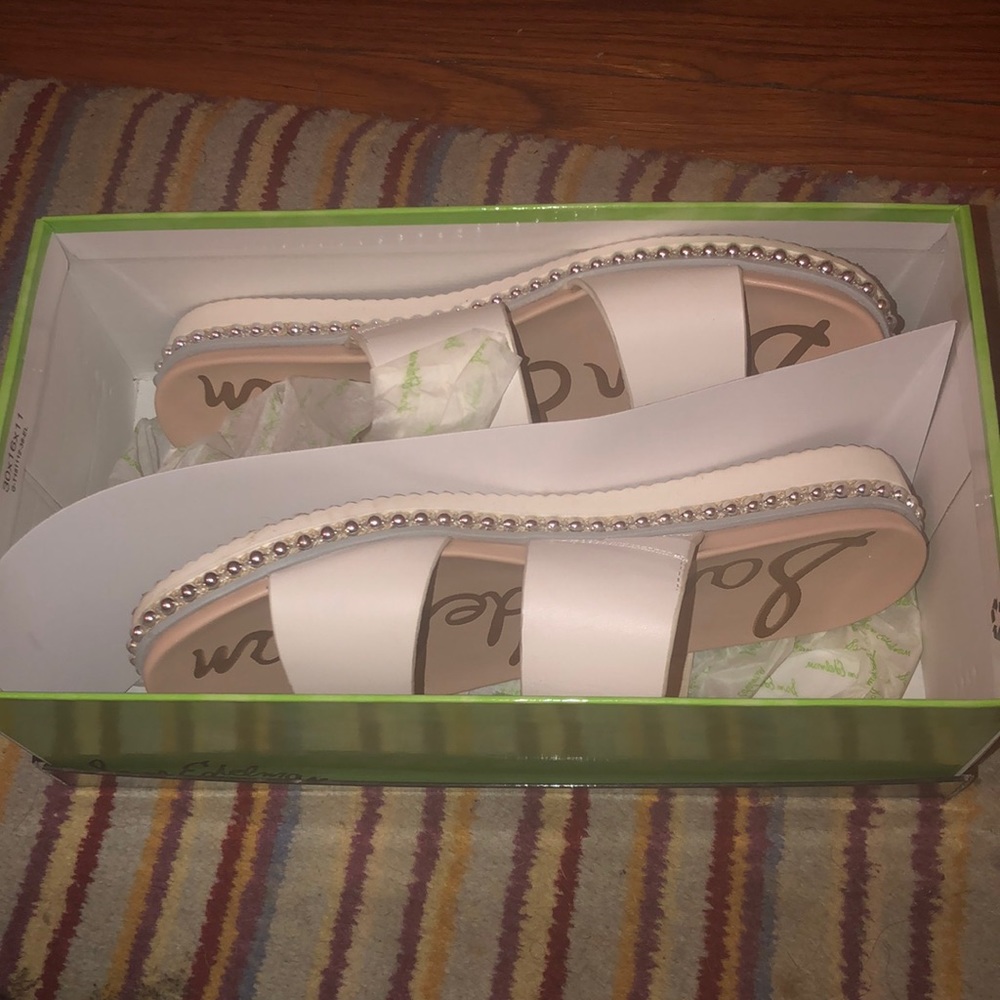 Sam Edelman white sandals